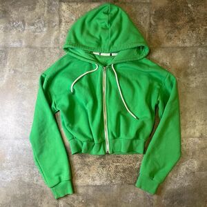 American Vintage Green cropped Hoodie